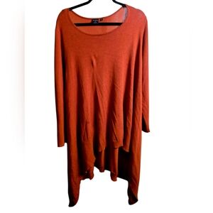 Devotion By Cyrus Women's Burnt Orange 1X Tunic Top